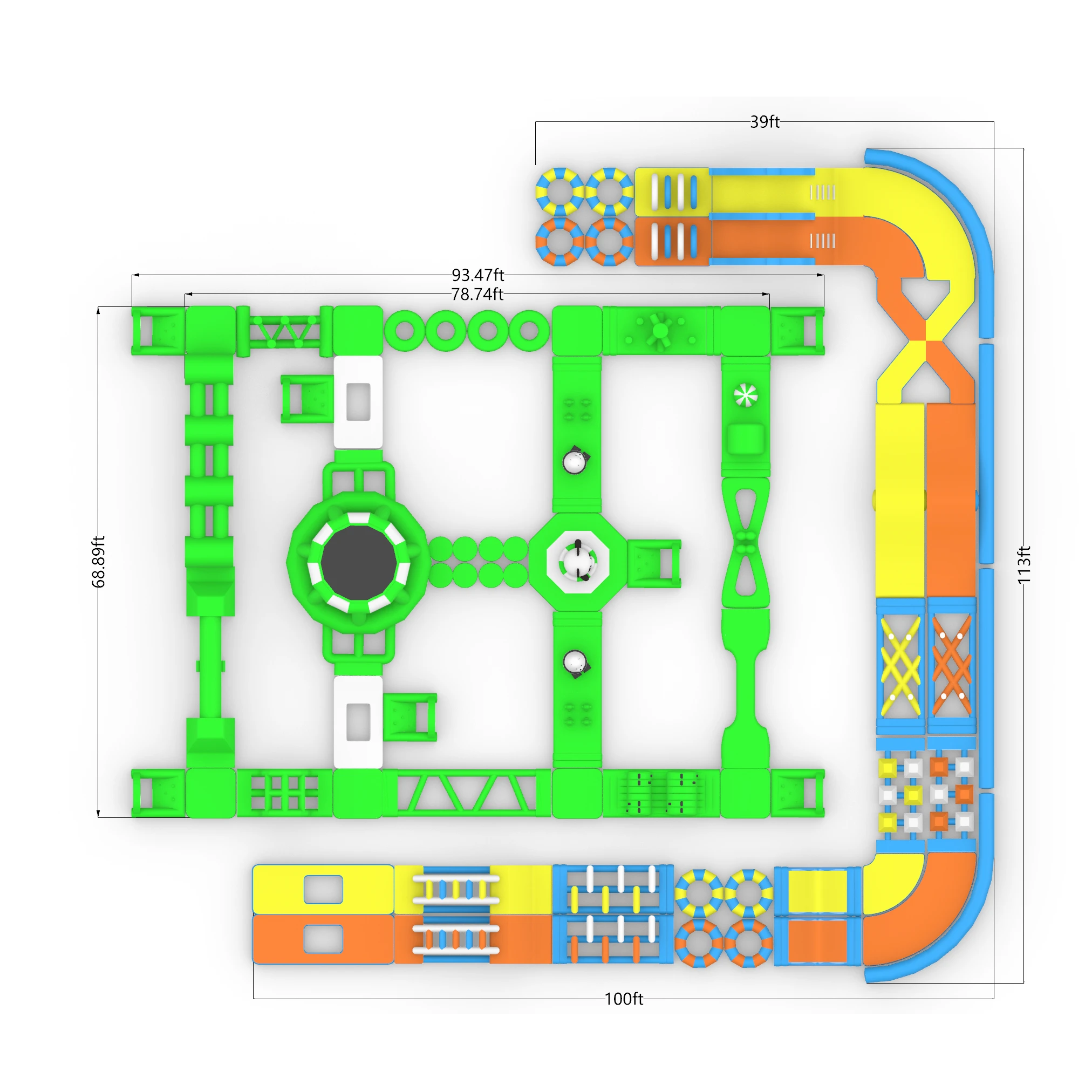 inflatable water obstacle course, floating aqua park, commercial inflatable water park, inflatable water challenge (copy)