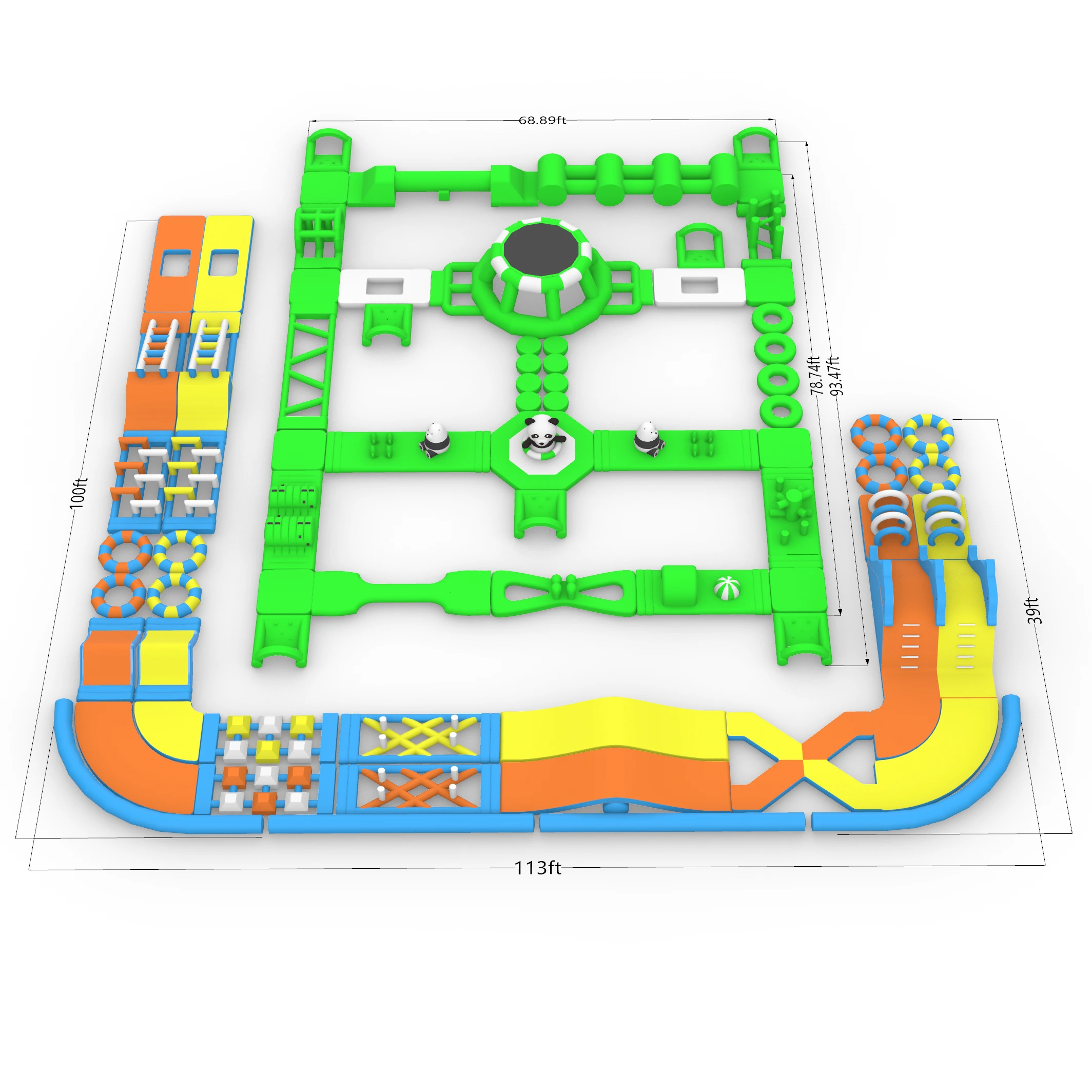 inflatable water obstacle course, floating aqua park, commercial inflatable water park, inflatable water challenge (copy)