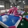 hiwp 001 giant ice & snow themed inflatable water park with slides and pool honest (copy)