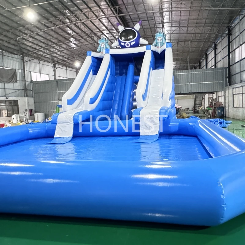 hiwp 001 giant ice & snow themed inflatable water park with slides and pool honest (copy)