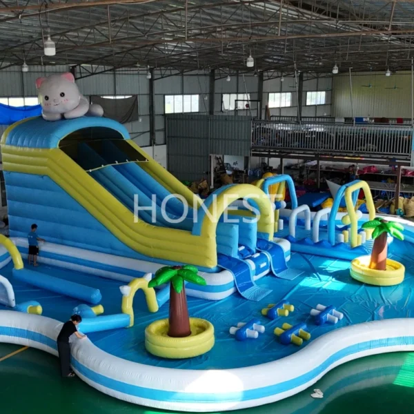 hiwp 001 giant ice & snow themed inflatable water park with slides and pool honest (copy)