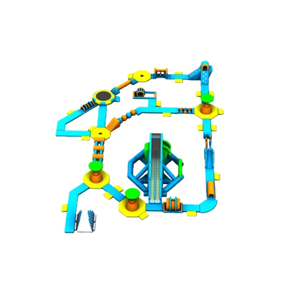 inflatable water obstacle course, floating aqua park, commercial inflatable water park, inflatable water challenge