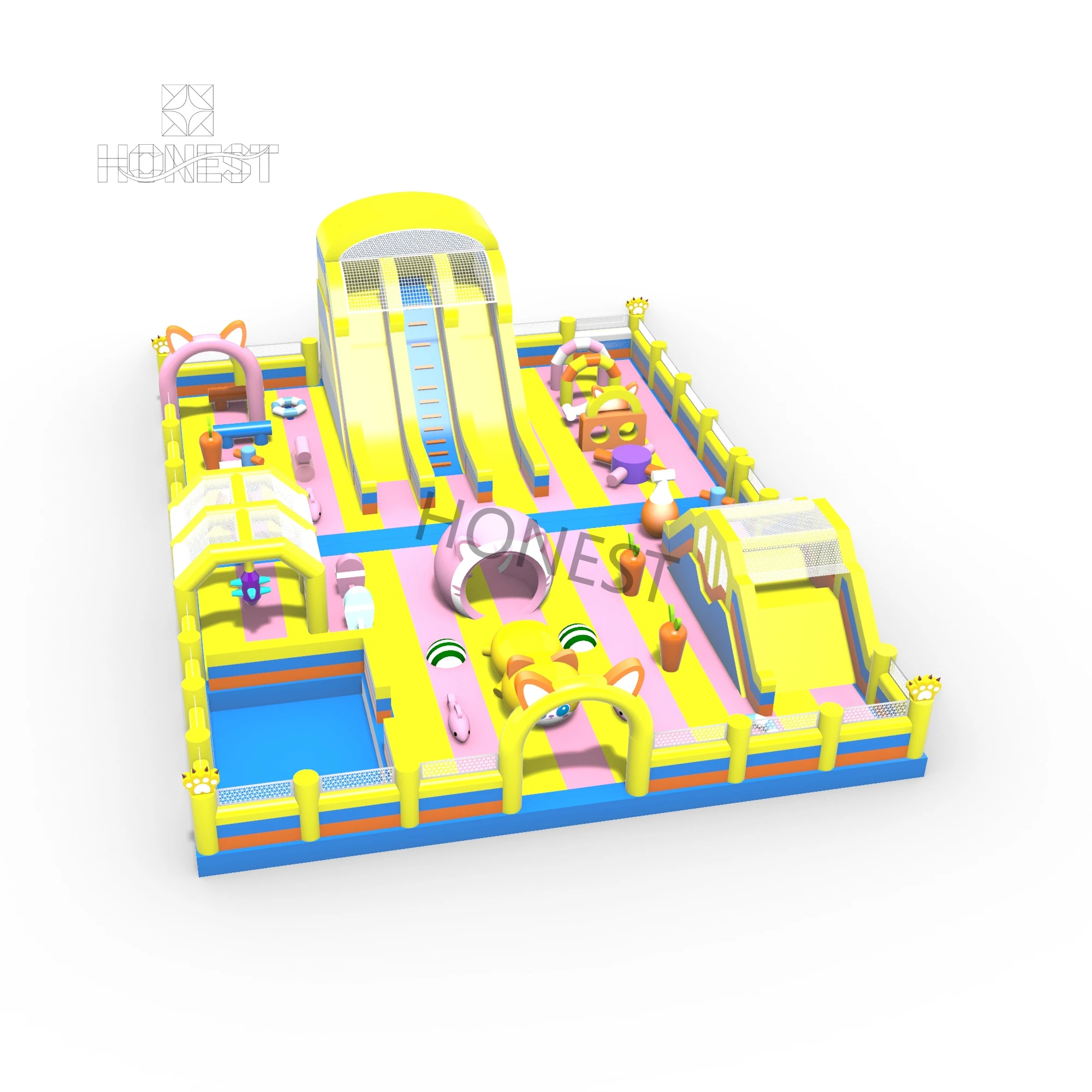 hiic 003 multi colour combination giant commercial inflatable bounce castle honest