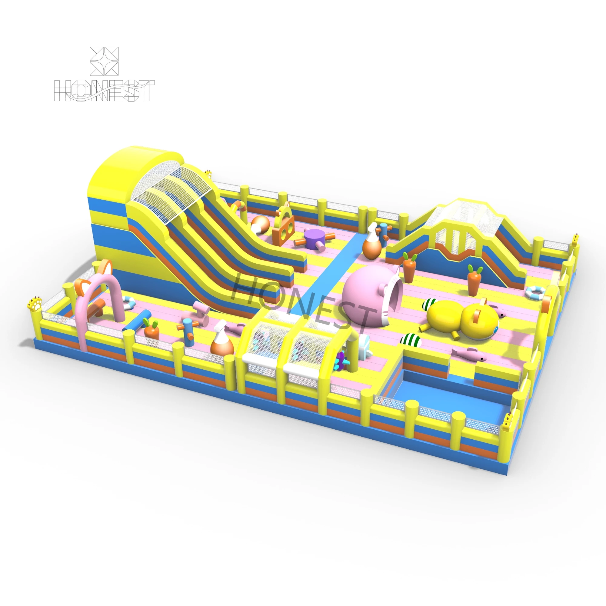 hiic 003 multi colour combination giant commercial inflatable bounce castle honest