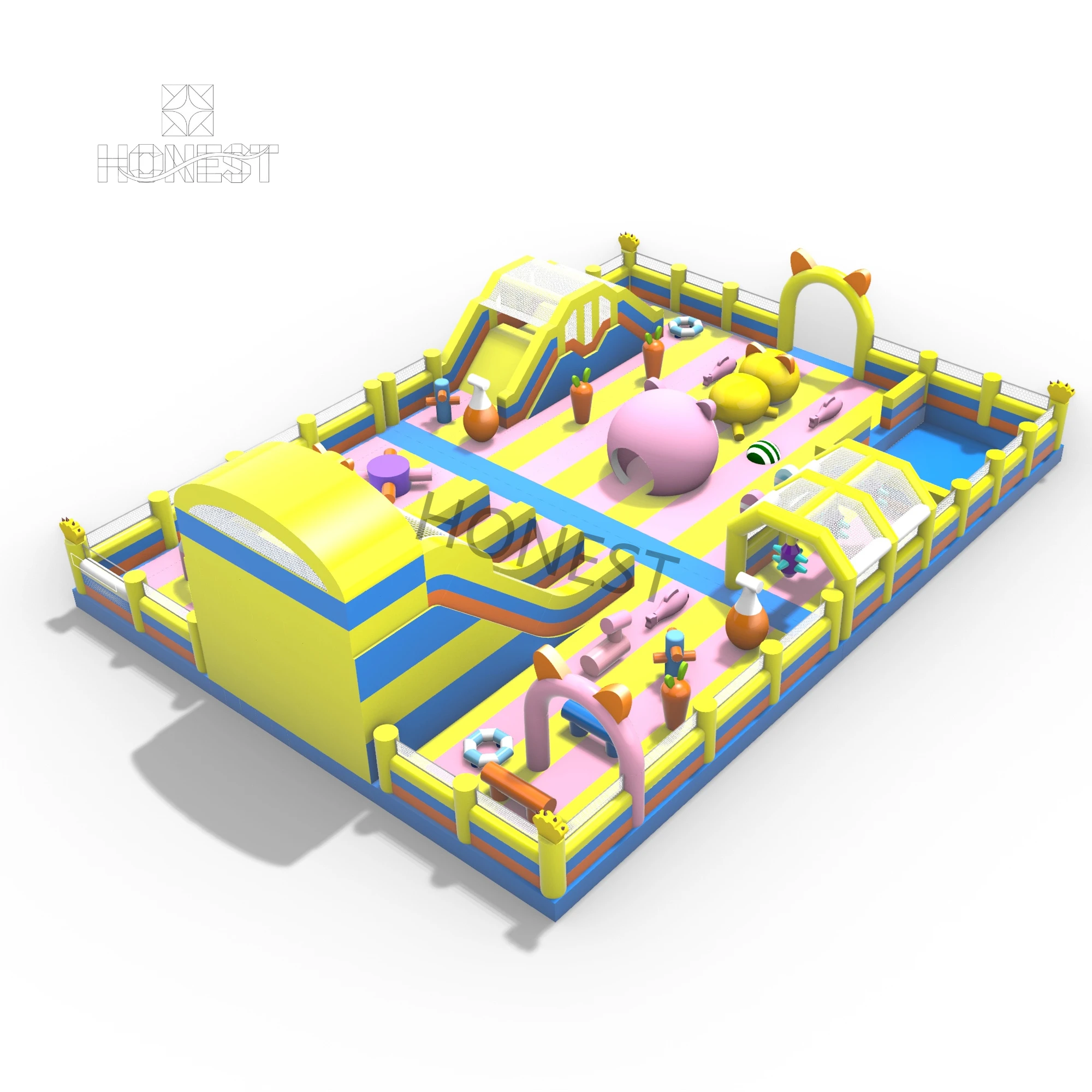 hiic 003 multi colour combination giant commercial inflatable bounce castle honest