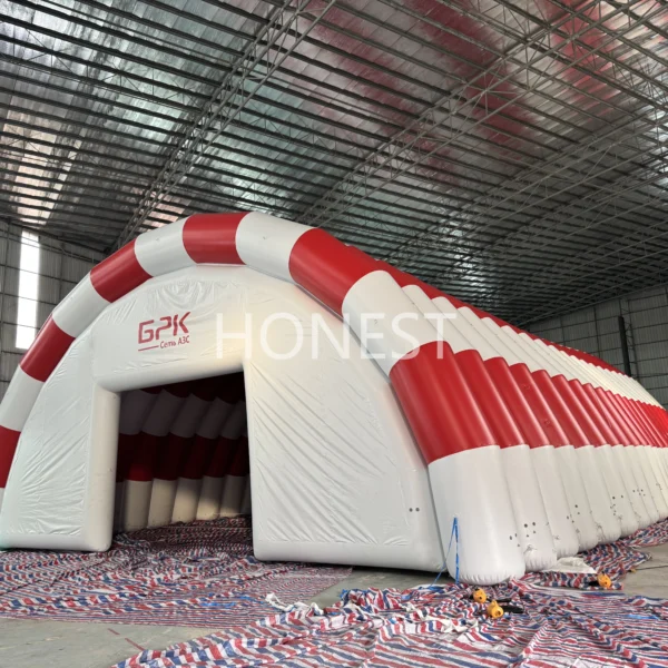 hiit 001 colorful inflatable obstacle course with slide and climbing wall honest