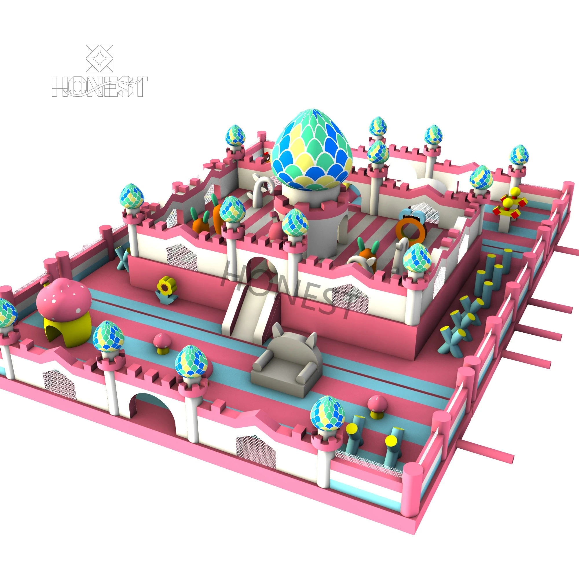 hiic 003 multi colour combination giant commercial inflatable bounce castle honest